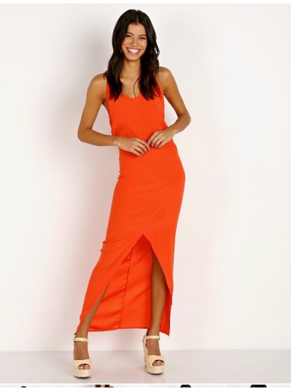 Acacia NUNU dress in neon lava
